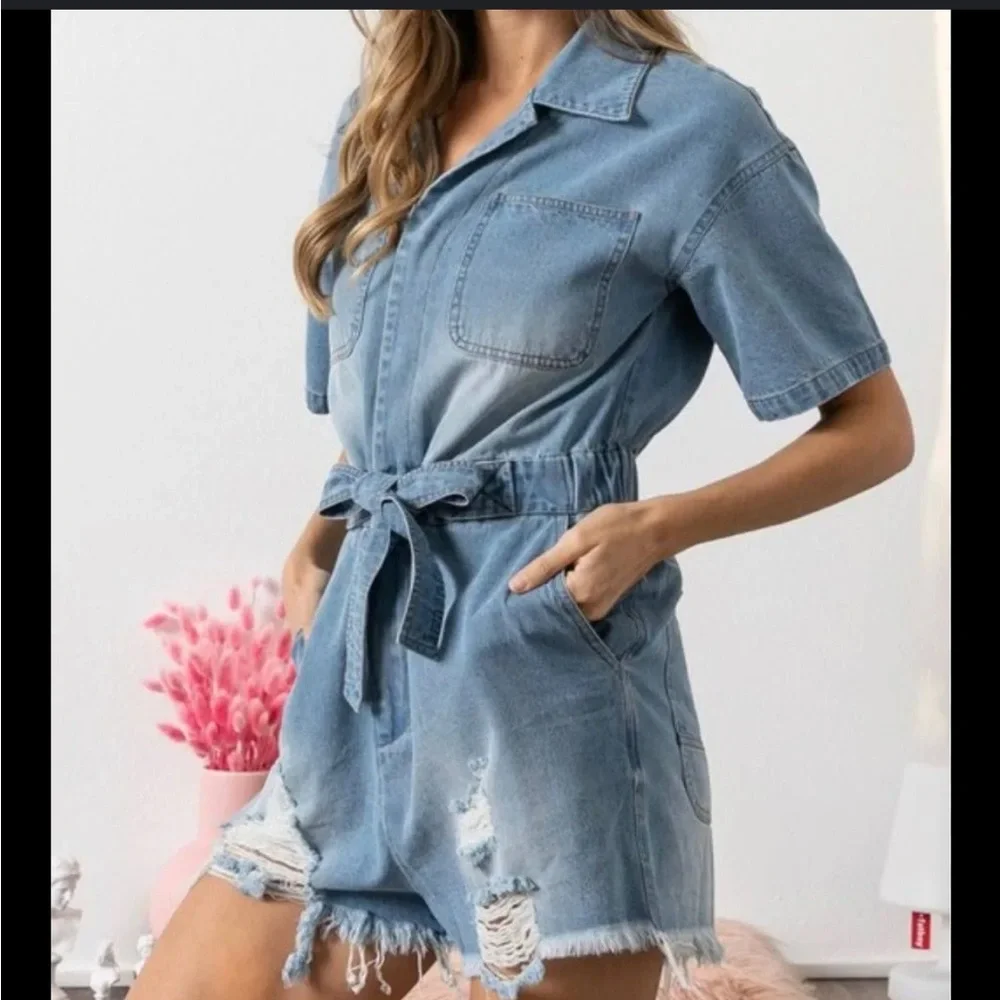 Love + Harmony denim romper size S - Picture 3 of 11
